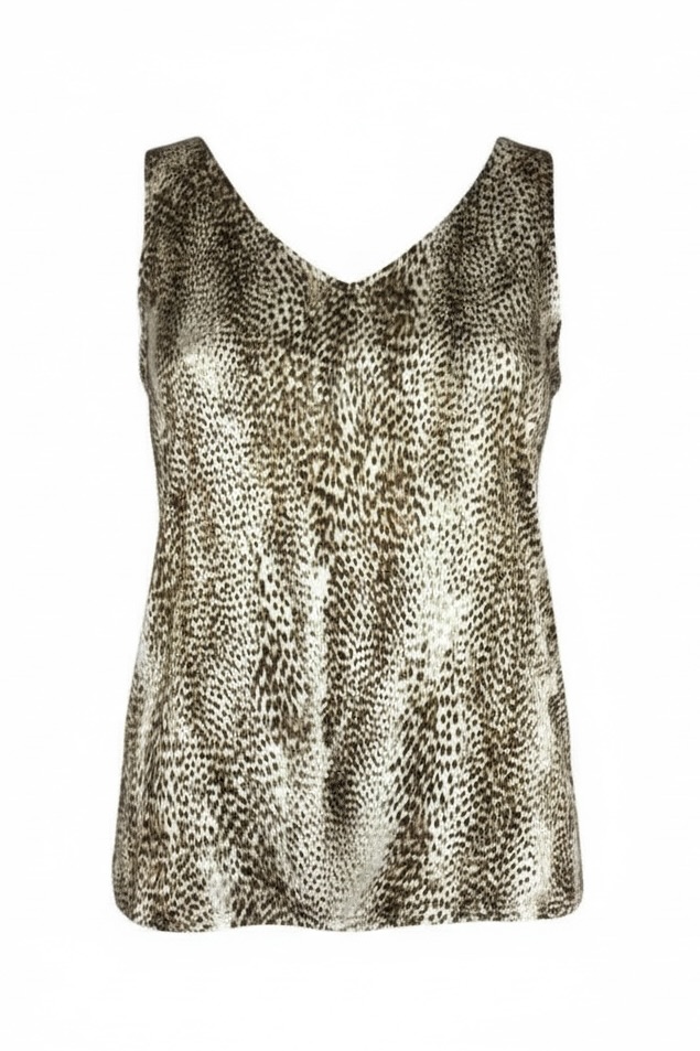 Shirtaporter Top mit Animalprint und Streifenmuster