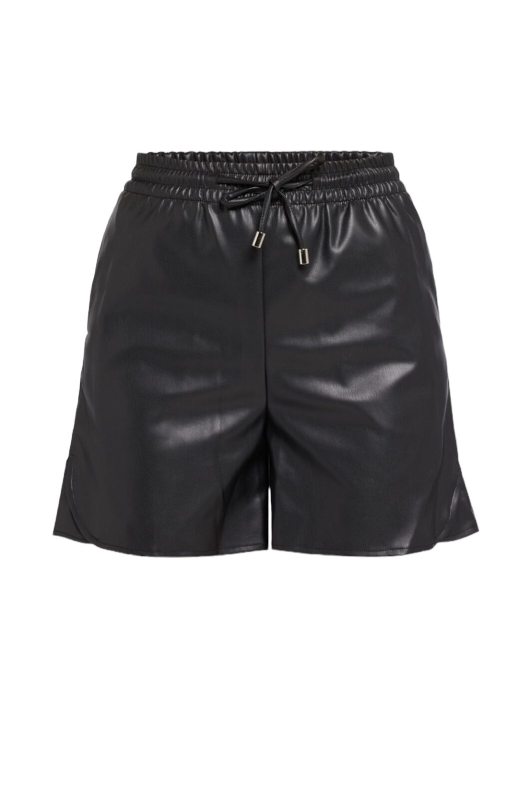 Herzensangelegenheit vegane Ledershorts in Schwarz