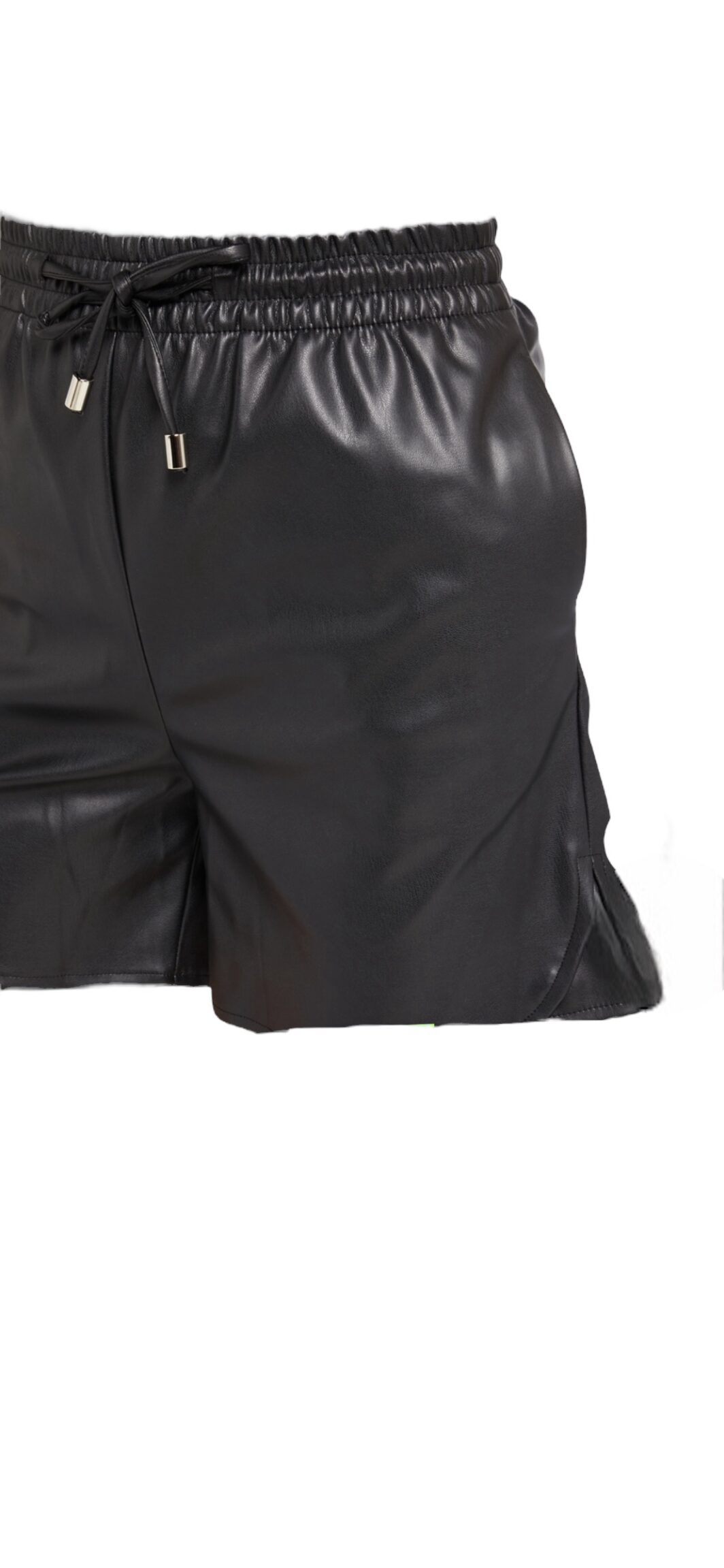Herzensangelegenheit vegane Ledershorts in Schwarz – Bild 2