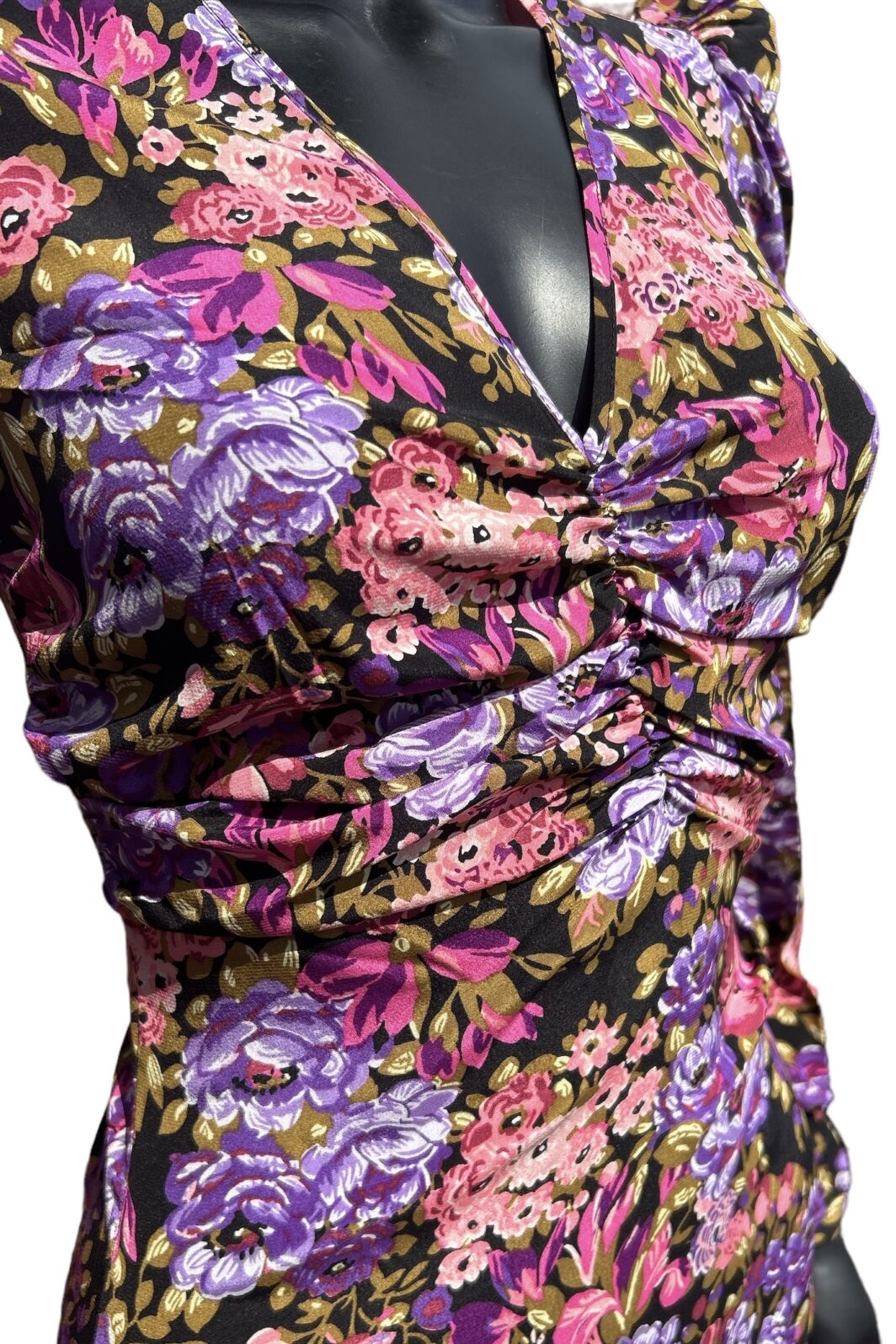 Stella Nova Seidenkleid im Allover - Blumenprint – Bild 3