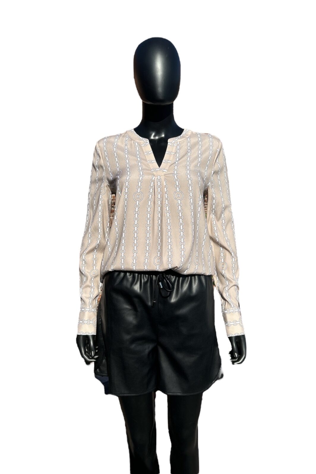 Herzensangelegenheit Seidenbluse mit Kettenmuster in Brazil
