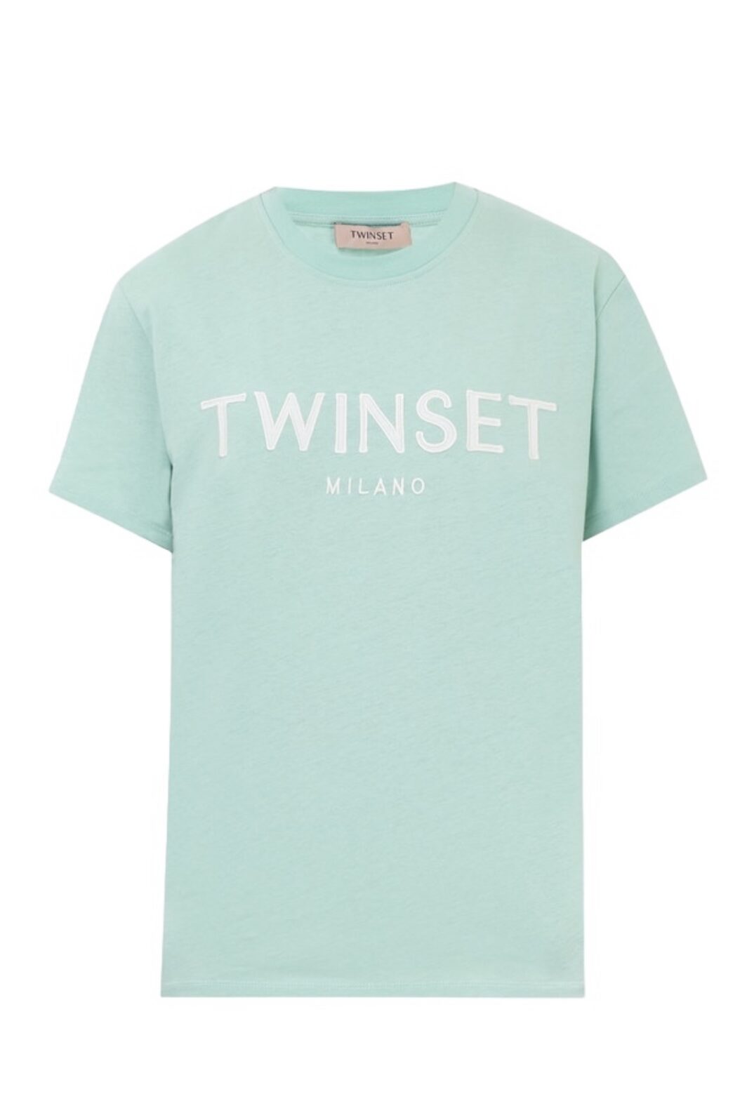 TWINSET Shirt in Lichen-Mint mit Logo
