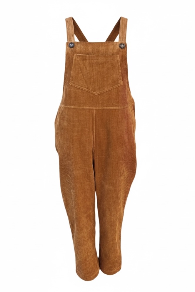 FRNCH Paris Cord-Latzhose in Braun