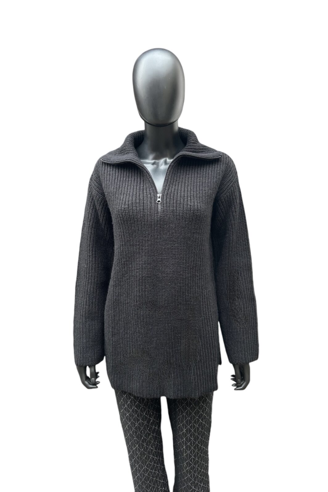 PENN&INK New York Strickpullover Troyer in Schwarz