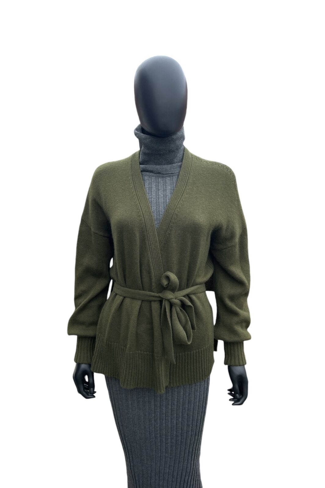 FTC Cashmere Strickjacke in Khaki