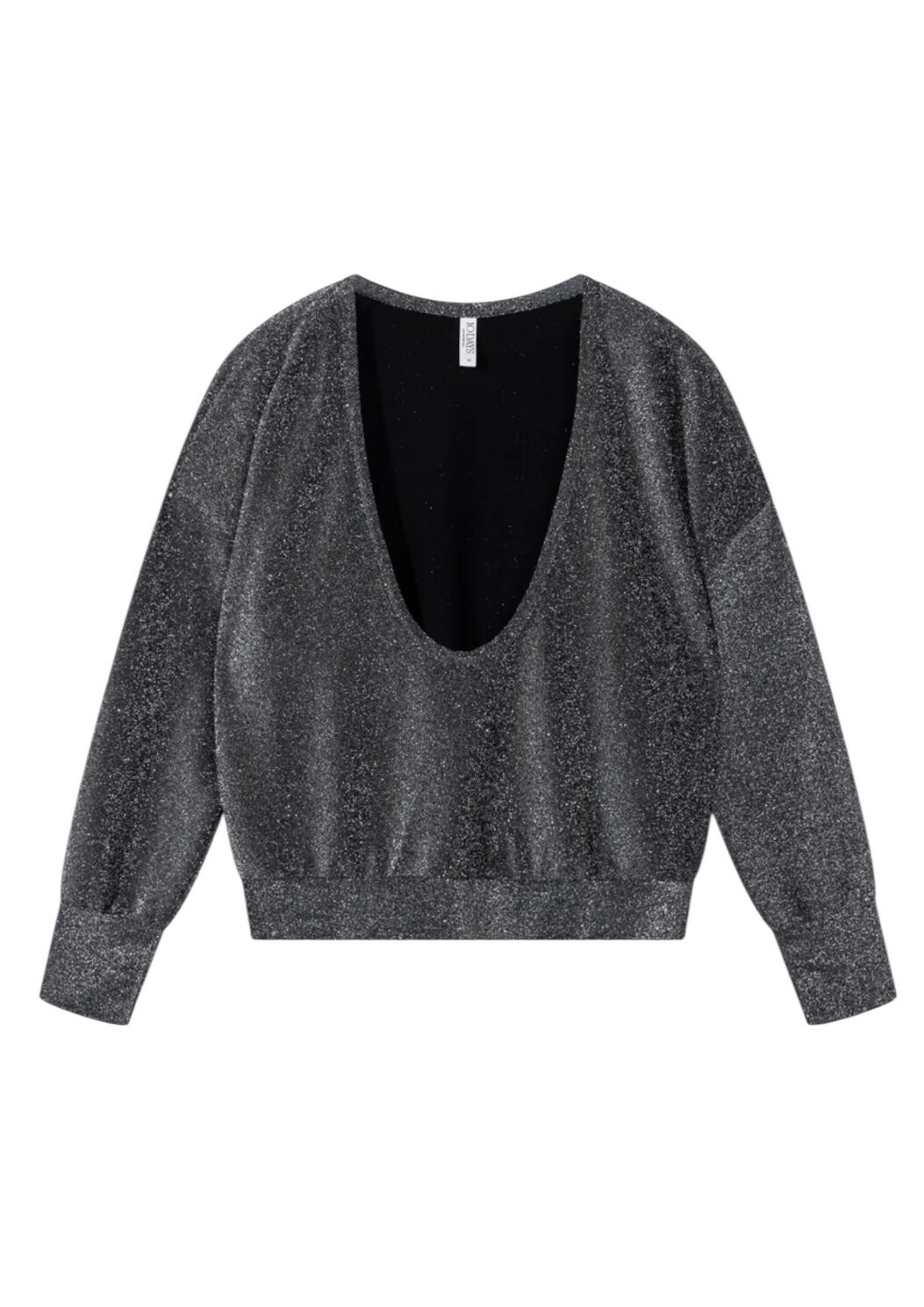 10 Days Deep Neck Sweater Glitter in Black