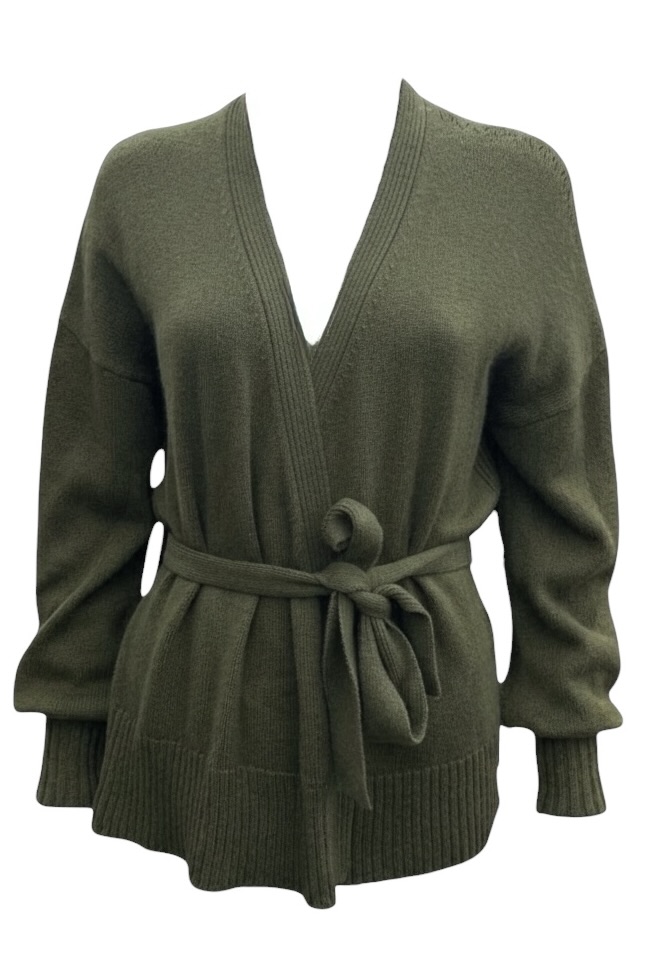 FTC Cashmere Strickjacke in Khaki