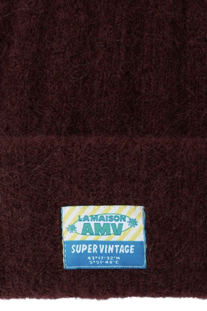 American Vintage Strickmütze Vitow in Mahagoni Meliert – Bild 2