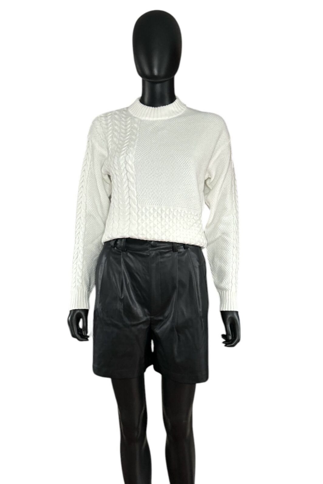 SET vegane Ledershorts in Schwarz – Bild 3