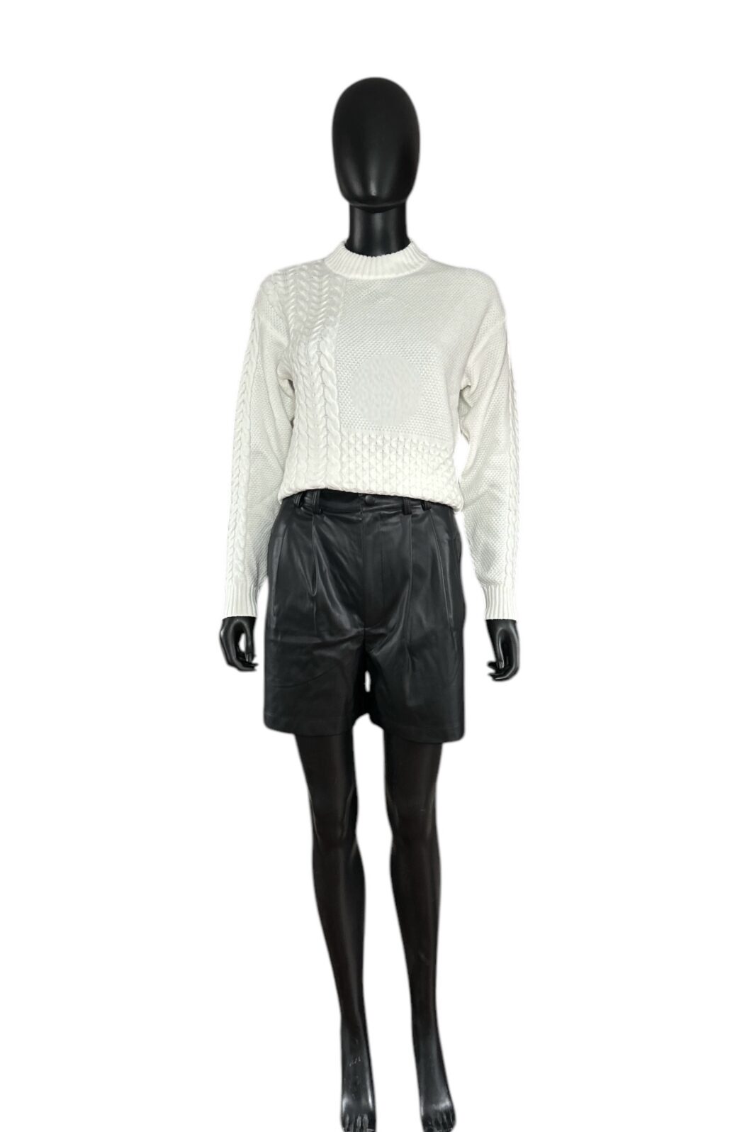 SET vegane Ledershorts in Schwarz – Bild 2
