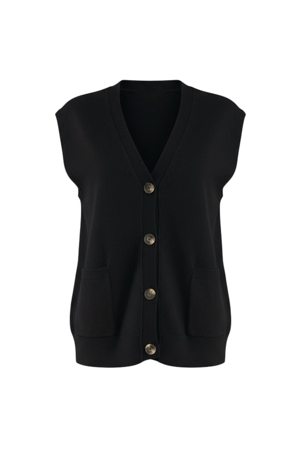 SET Strickweste in Schwarz