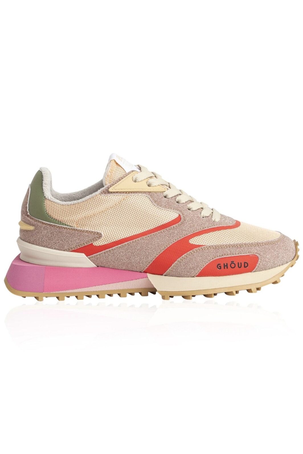 Ghōud Sneaker "Star" in Glitter Pink/Red