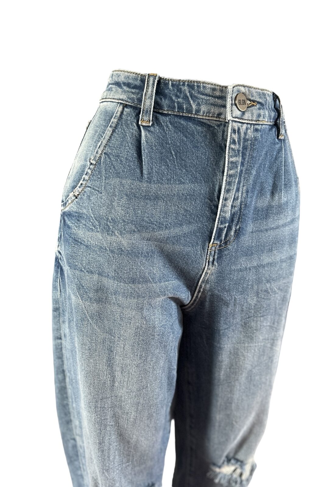 Goldgarn Jeans Oststadt/Slouchy in Vintage Blue – Bild 2