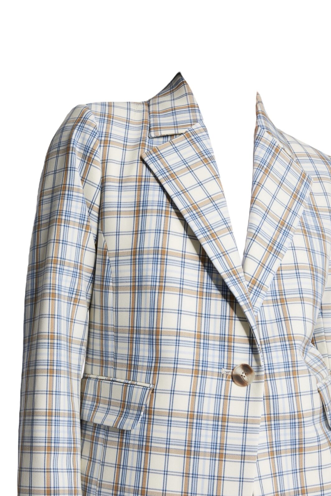 Rich & Royal  karierter Blazer in Natural Clay – Bild 2