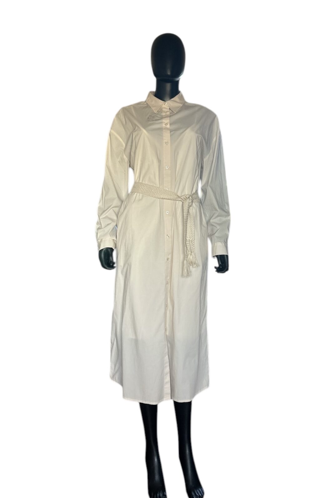 Emily van den Bergh Hemdblusenkleid in Ecru