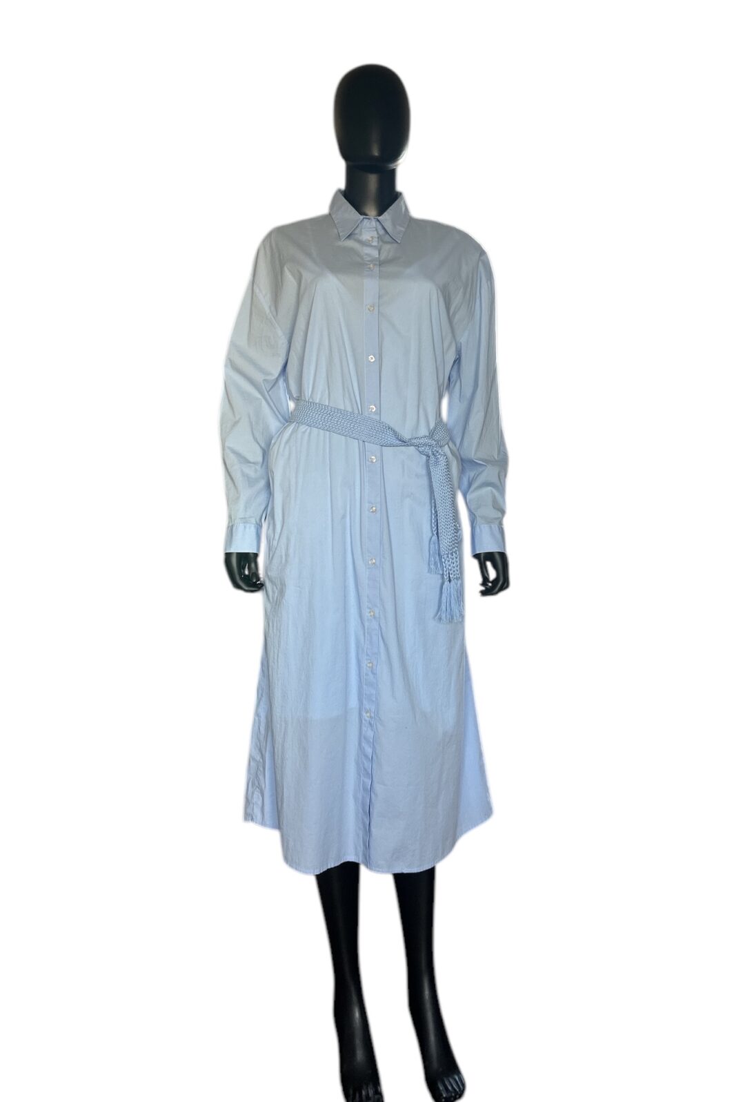 Emily van den Bergh Hemdblusenkleid in Hellblau