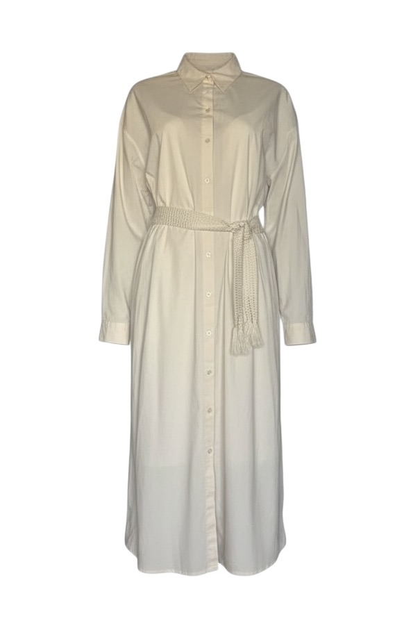 Emily van den Bergh Hemdblusenkleid in Ecru