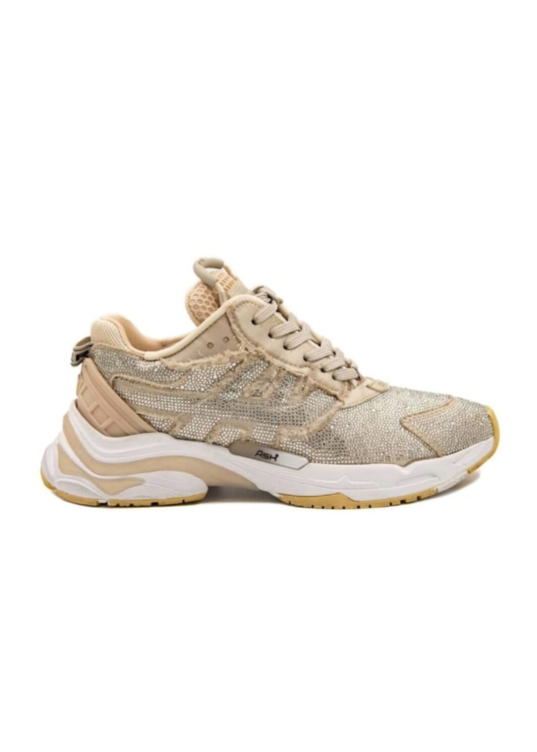 ASH Sneaker Race Strass Satin in Beige