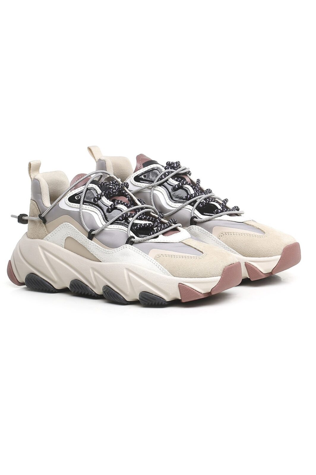 ASH Extra Chunky Sneaker in White/Black/Nebbia/Pinkwood – Bild 4