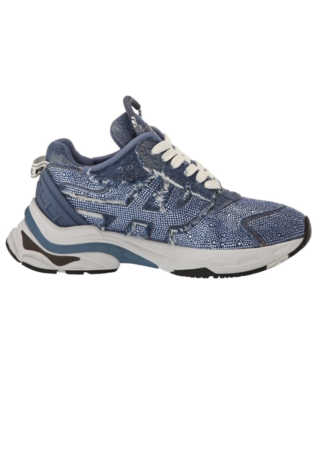 ASH Sneaker Race Strass Denim in Dark Blue