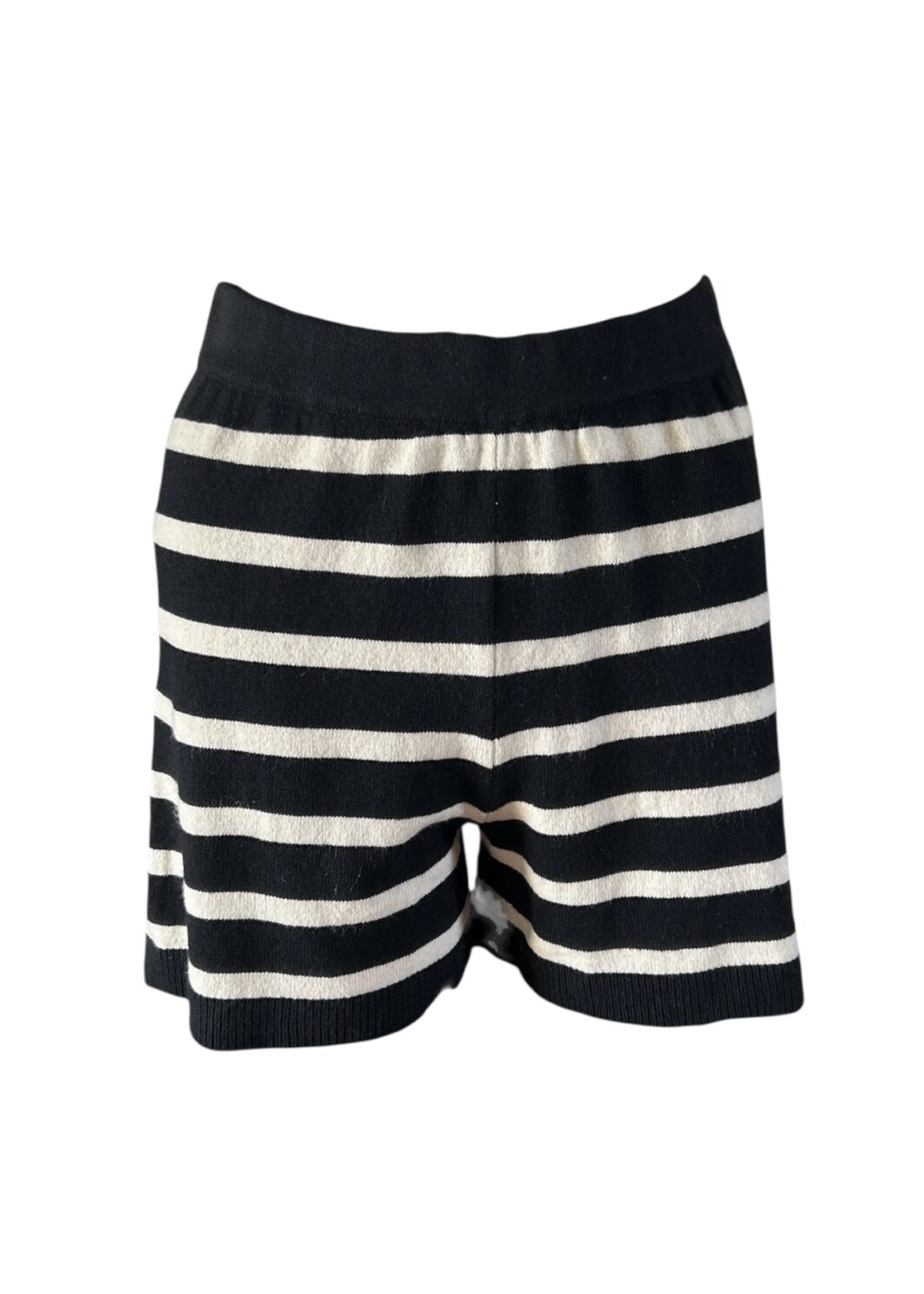 FTC Cashmere Strickshorts in Beige/Schwarz