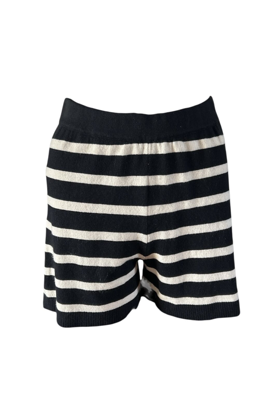 FTC Cashmere Strickshorts in Beige/Schwarz