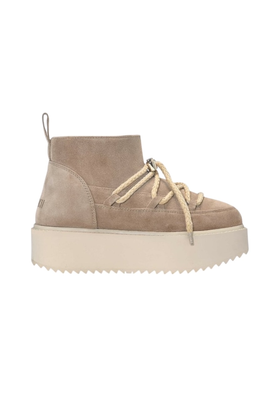 Inuikii Classic Low Platform Boots in Beige