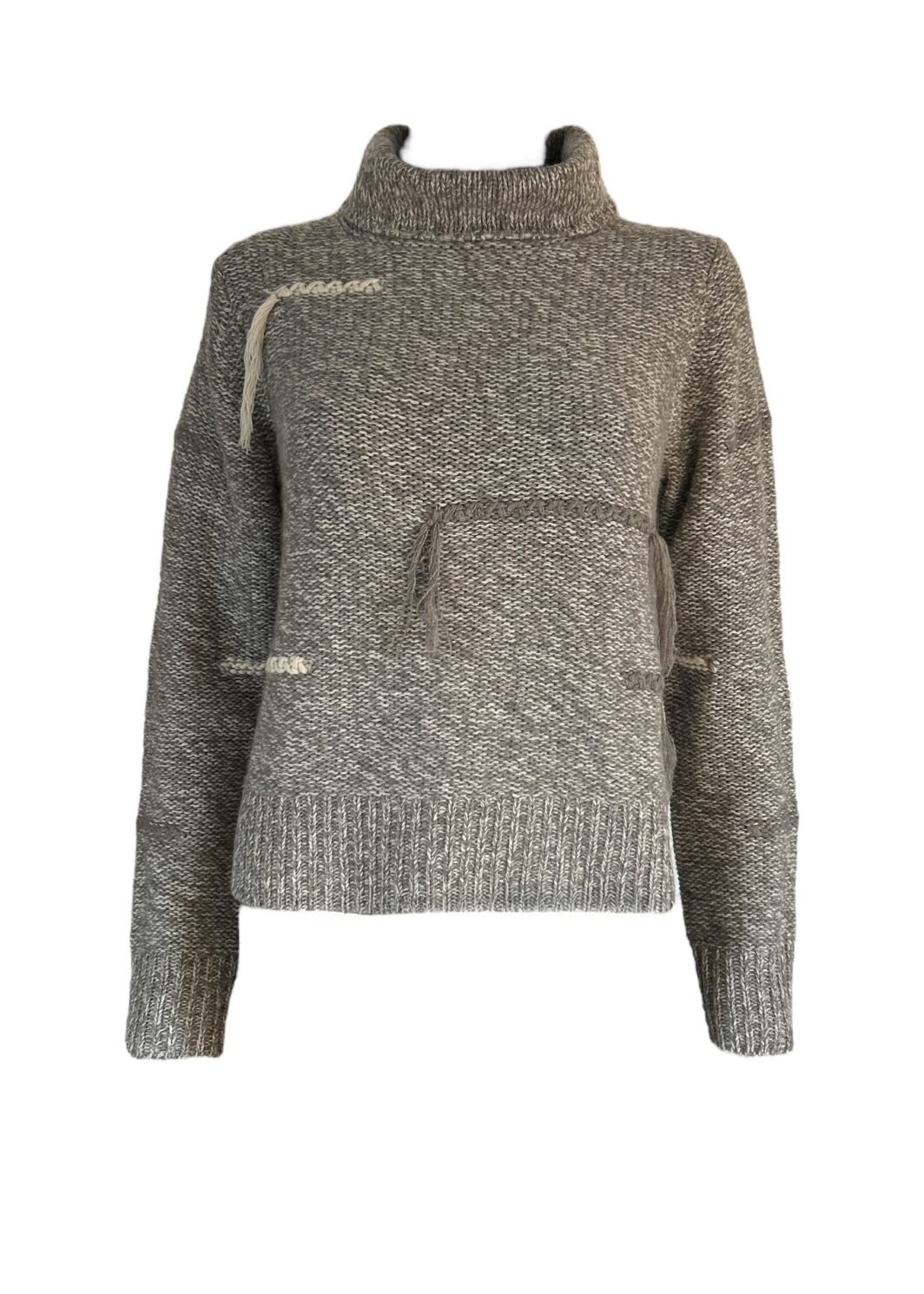 FTC Cashmere Strickpullover in Taupe Meliert