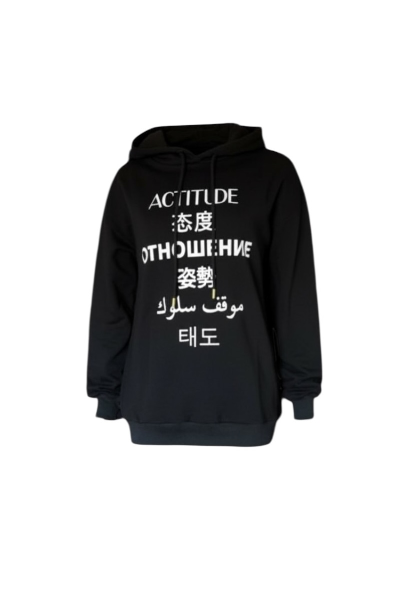 TWINSET Oversize Kapuzensweatshirt in Schwarz