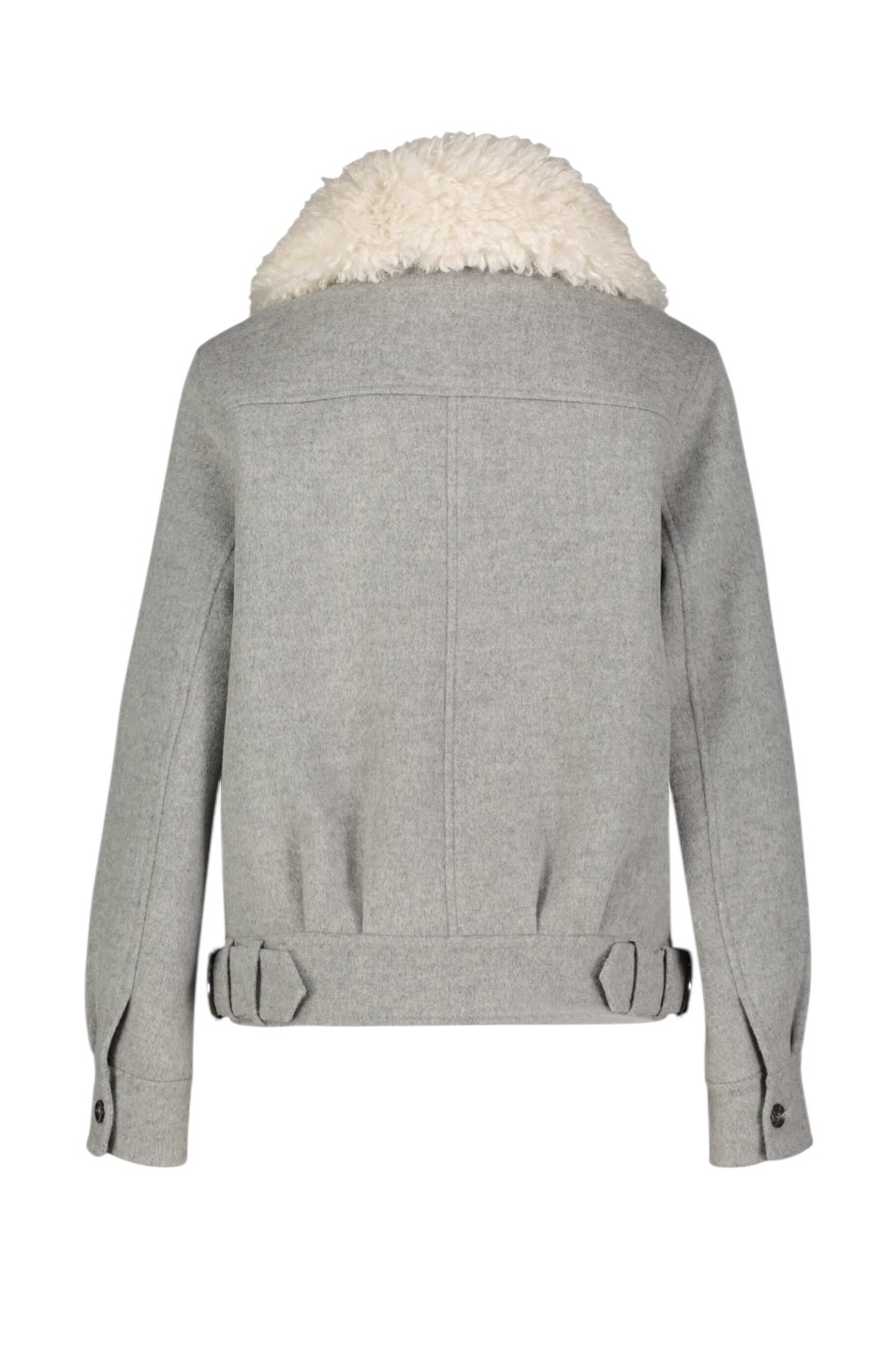 Oakwood Wolljacke Piment in Gris Chine mit abnehmbaren Kragen – Bild 3