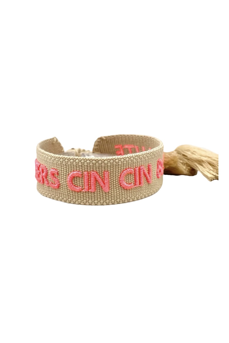 CHEERS CIN CIN & SALUTE Statement Armband gewebt , bestickt Parsley & Pepper