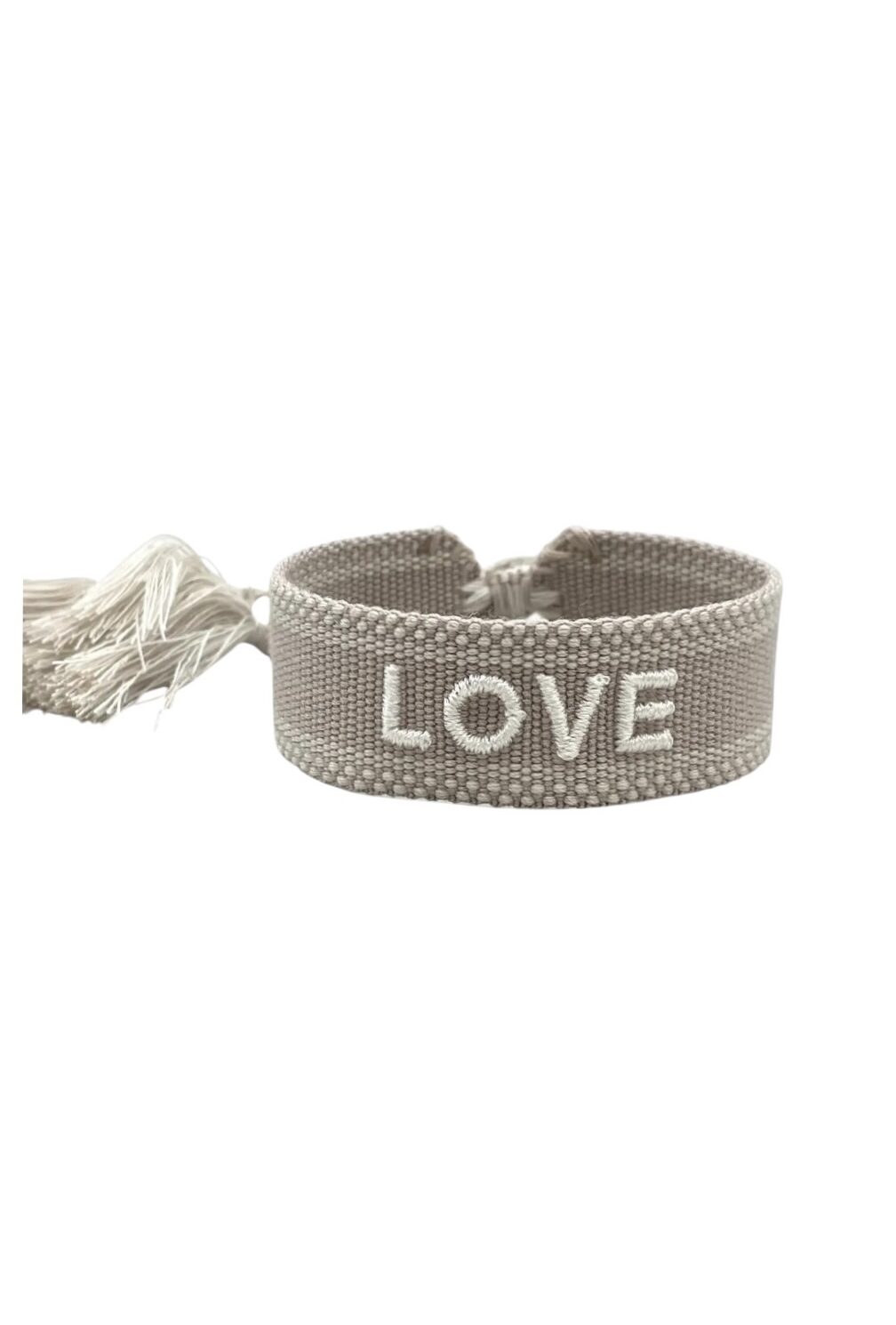 LOVE Statement Armband gewebt , bestickt Parsley&Pepper