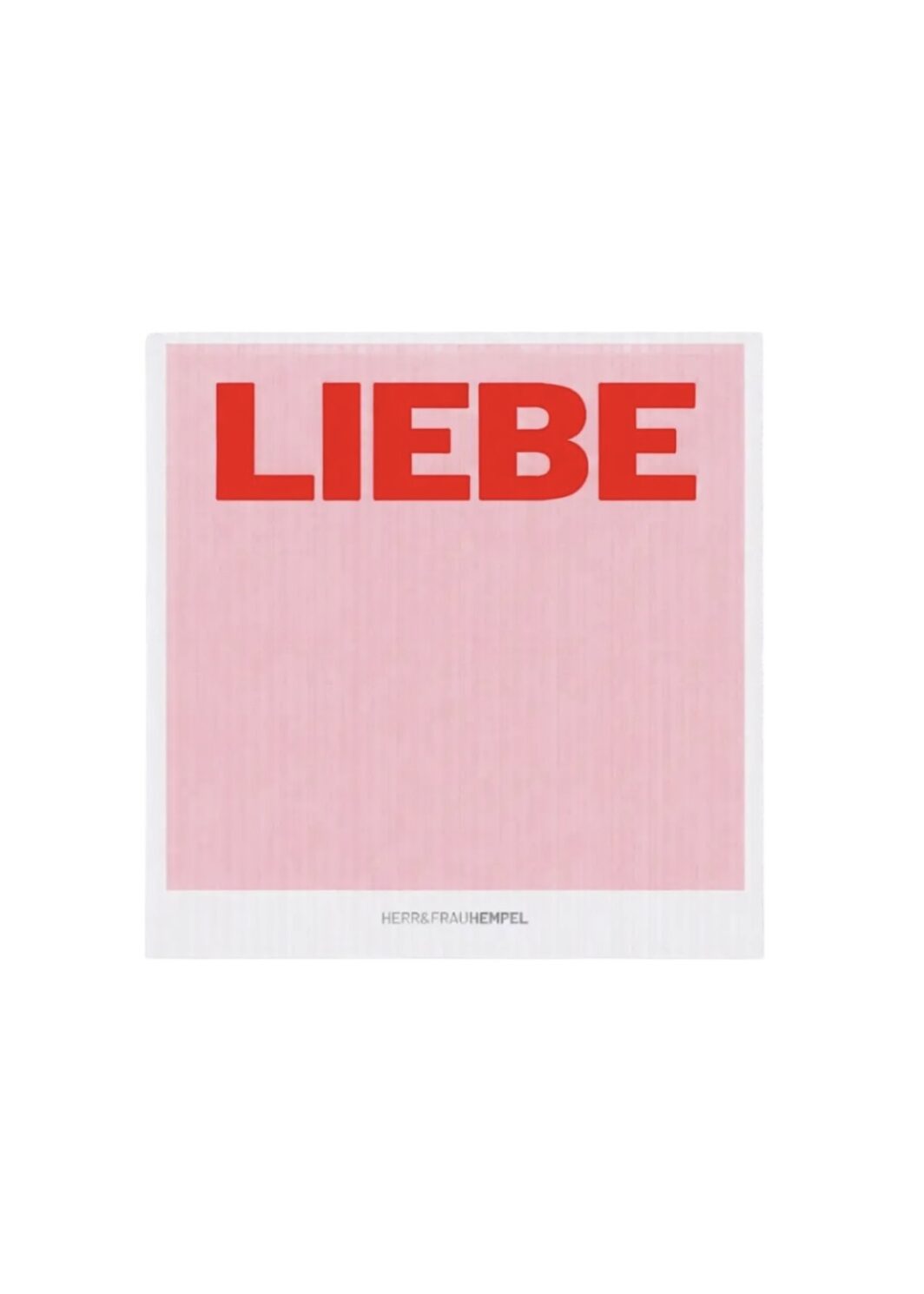 Schwammtuch LIEBE in Rosa/Rot