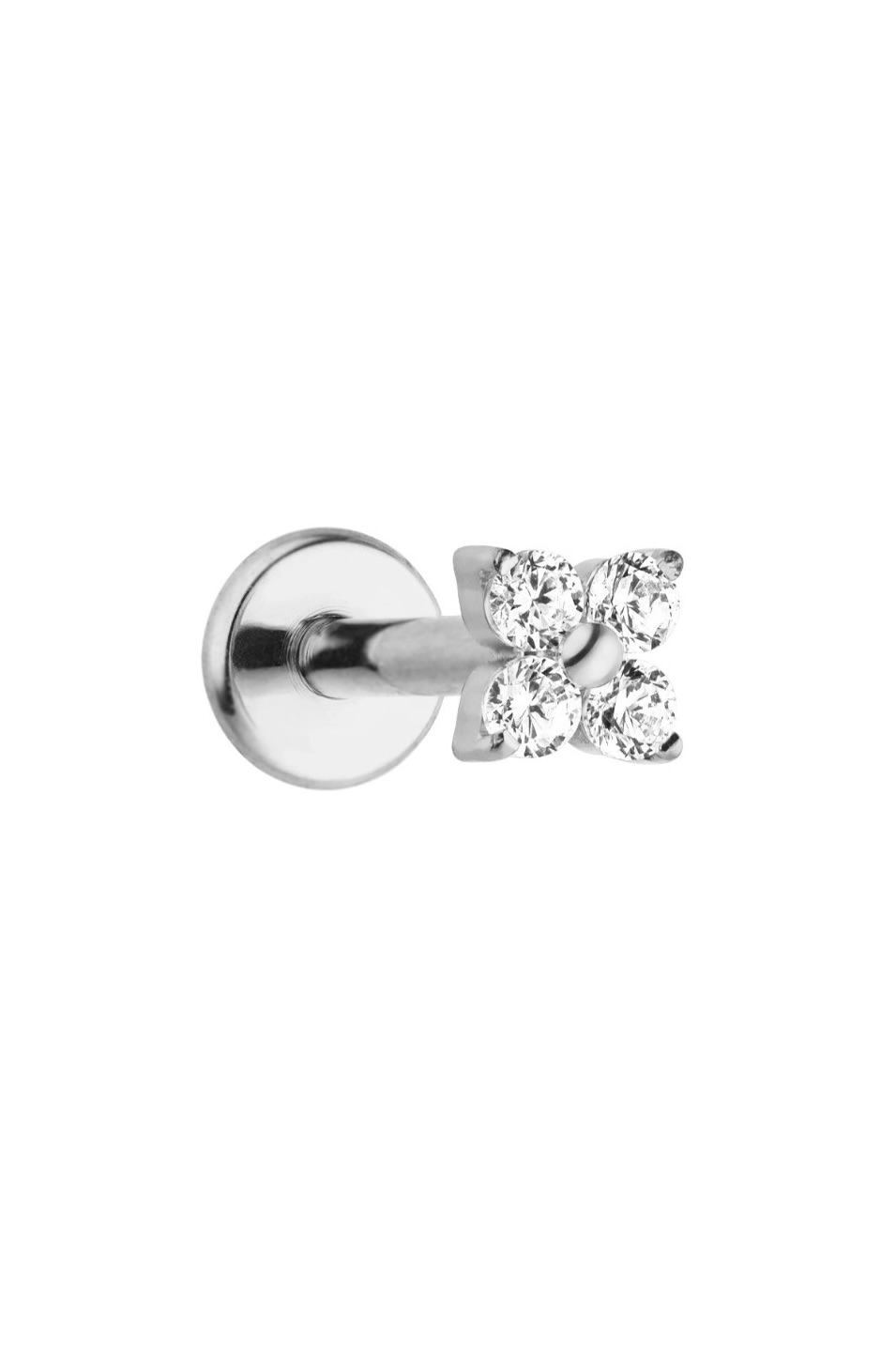 Diamond Mode Cute Four Piercing / Titan in Silber