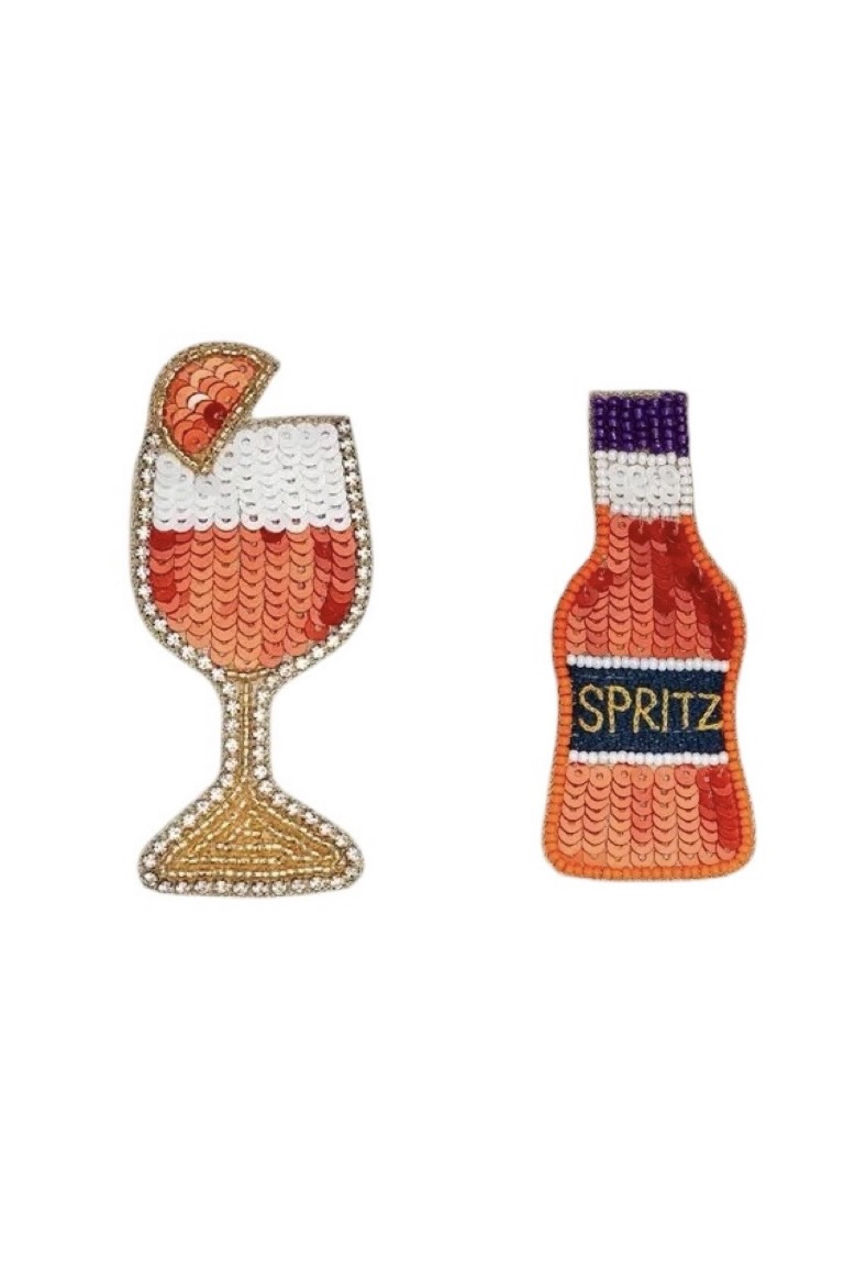 Broschenpaar von by Vivi. Aperol Spritz