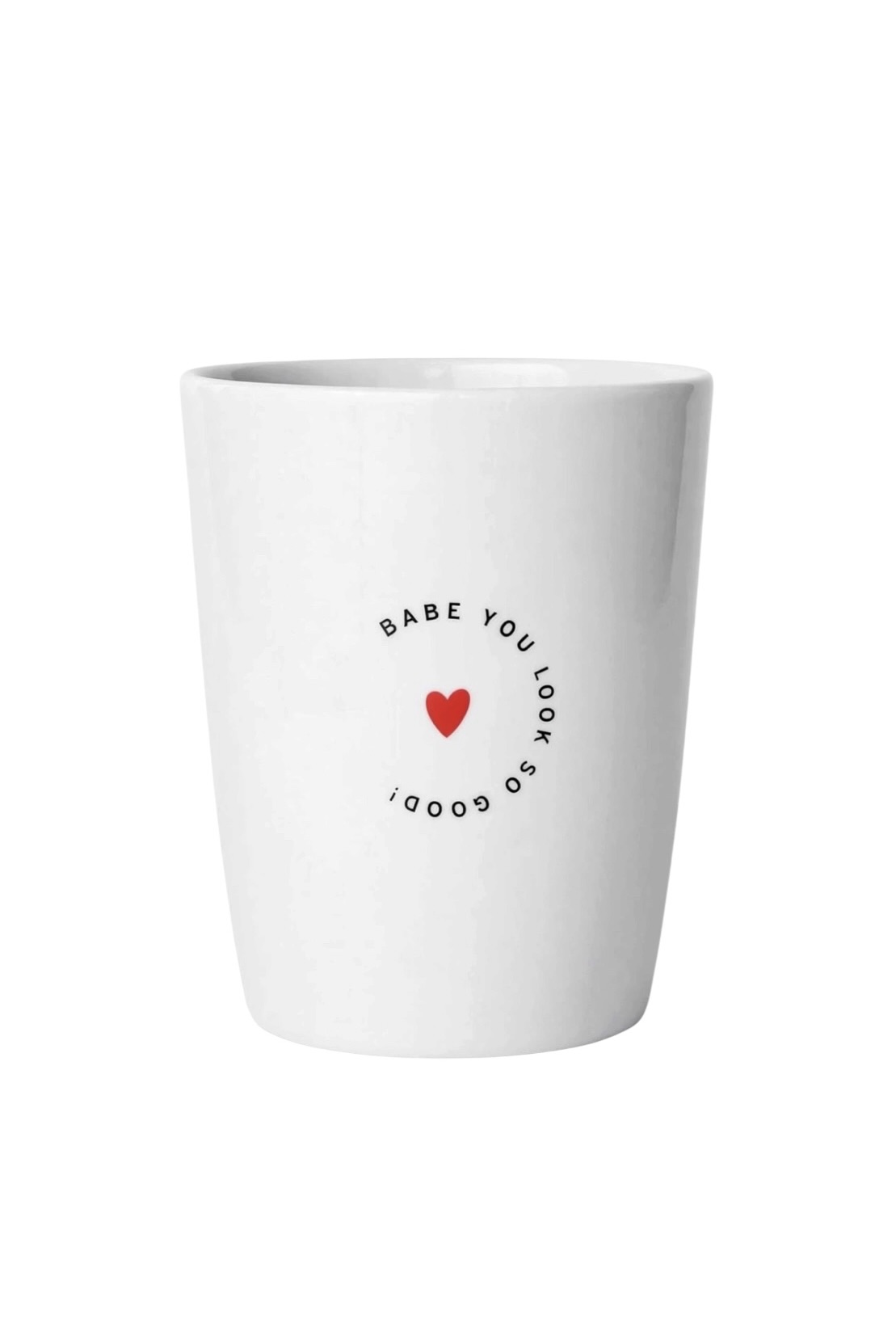Goldscherben Becher Tasse Heart I Amore Bunt Spring Love BABY YOU LOOK SO GOOD!